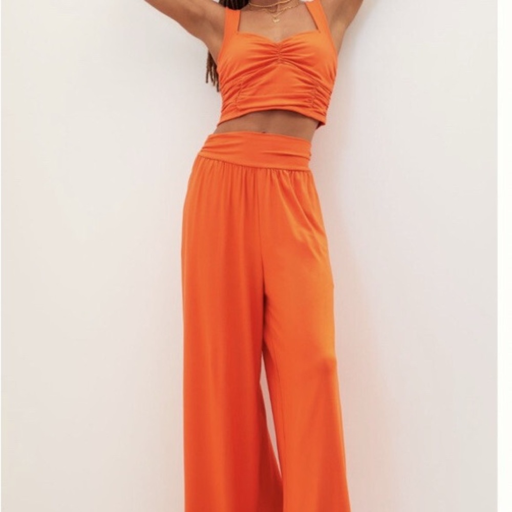 ANTHROPOLOGIE Maeve Wide-Leg Pant Set. Size S. Retail $160